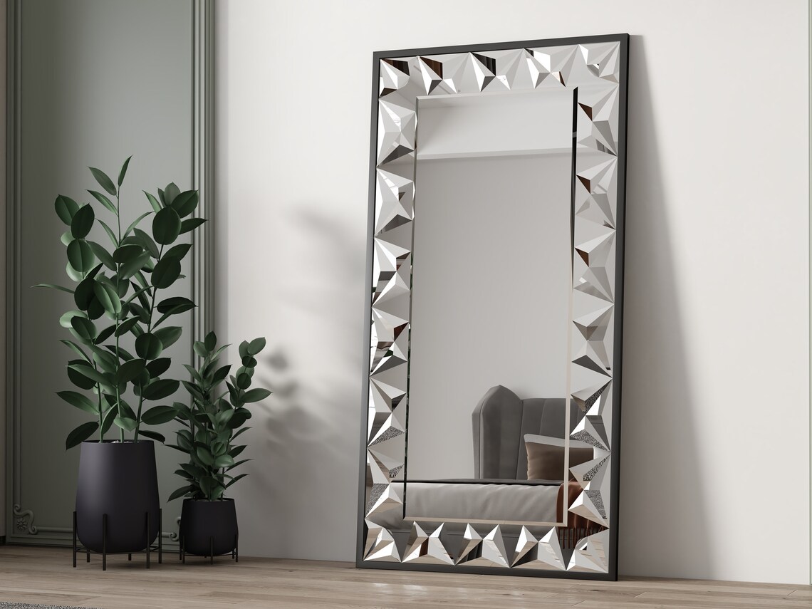 Full length Mirror, Floor Mirror, Large Wall Mirror, Vanity Mirror, Mirror Wall Décor, Large Mirror, Home Decor, Art Deco Mirror